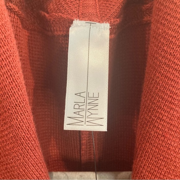 MARLA WYNNE O/S Cotton Blend Oversized Pockets Buttoned Poncho Cardigan NEW - Picture 7 of 11